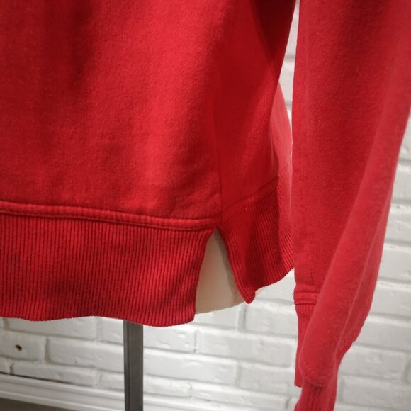 Gap Ladies Size Large Red Fleece Lined Round Neck Straight Fit Sweat Top - Picture 4 of 14